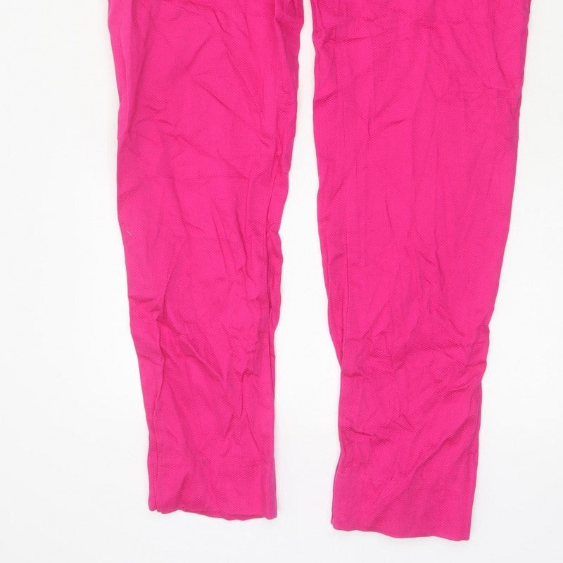 Long Tall Sally Women's Pink Straight Leg Trousers Size 14 Tall