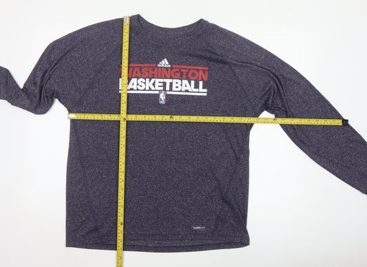 Adidas Men’s Blue Washington Basketball Long Sleeve Top Size L