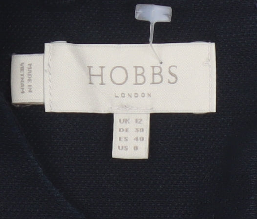 Hobbs Women Blue Short Sleeve Sheath Work Dress Size 12