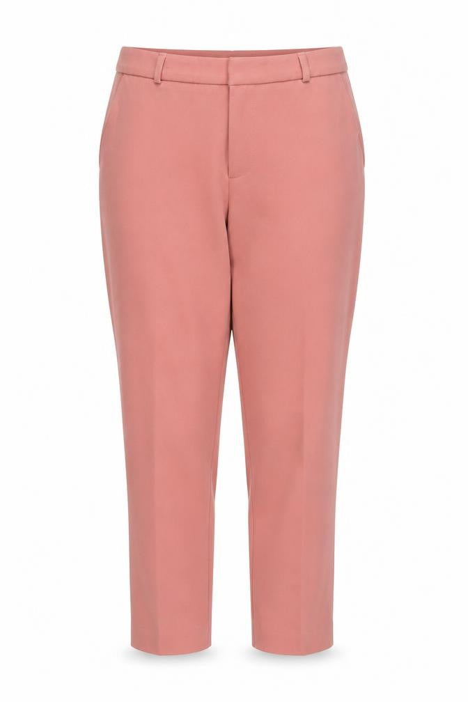 Stradivarius Women Pink Cropped Trousers M Polyester Blend