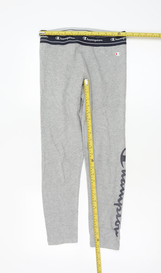 Champion Women’s Grey Small Logo Elastic Waist Leggings
