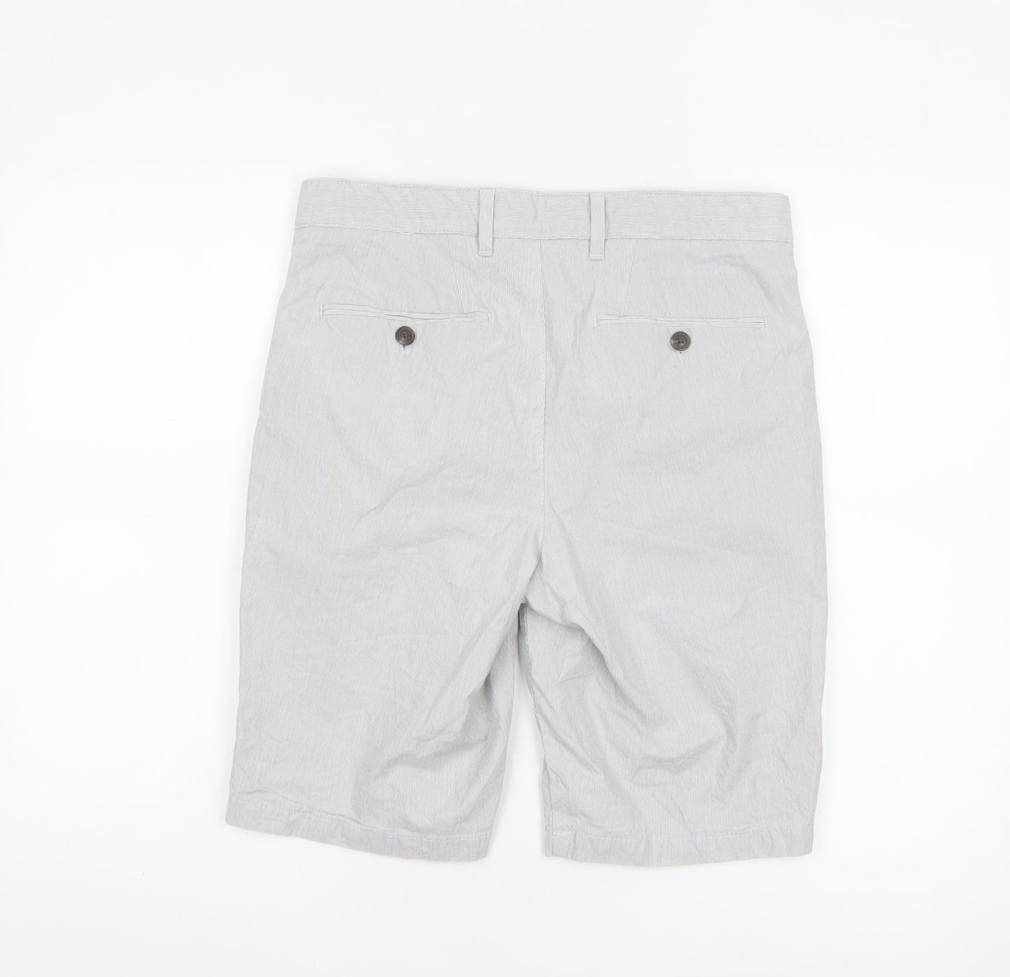 Marks and Spencer Men’s Grey Chino Shorts Size 30 Regular Fit
