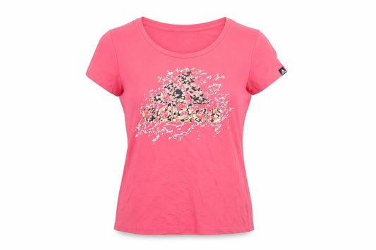Adidas Womens Pink Graphic Climalite Sports T-Shirt Size M