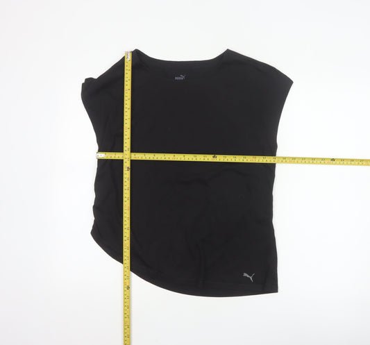 Puma Women's Black Sleeveless Stretch T-Shirt Medium