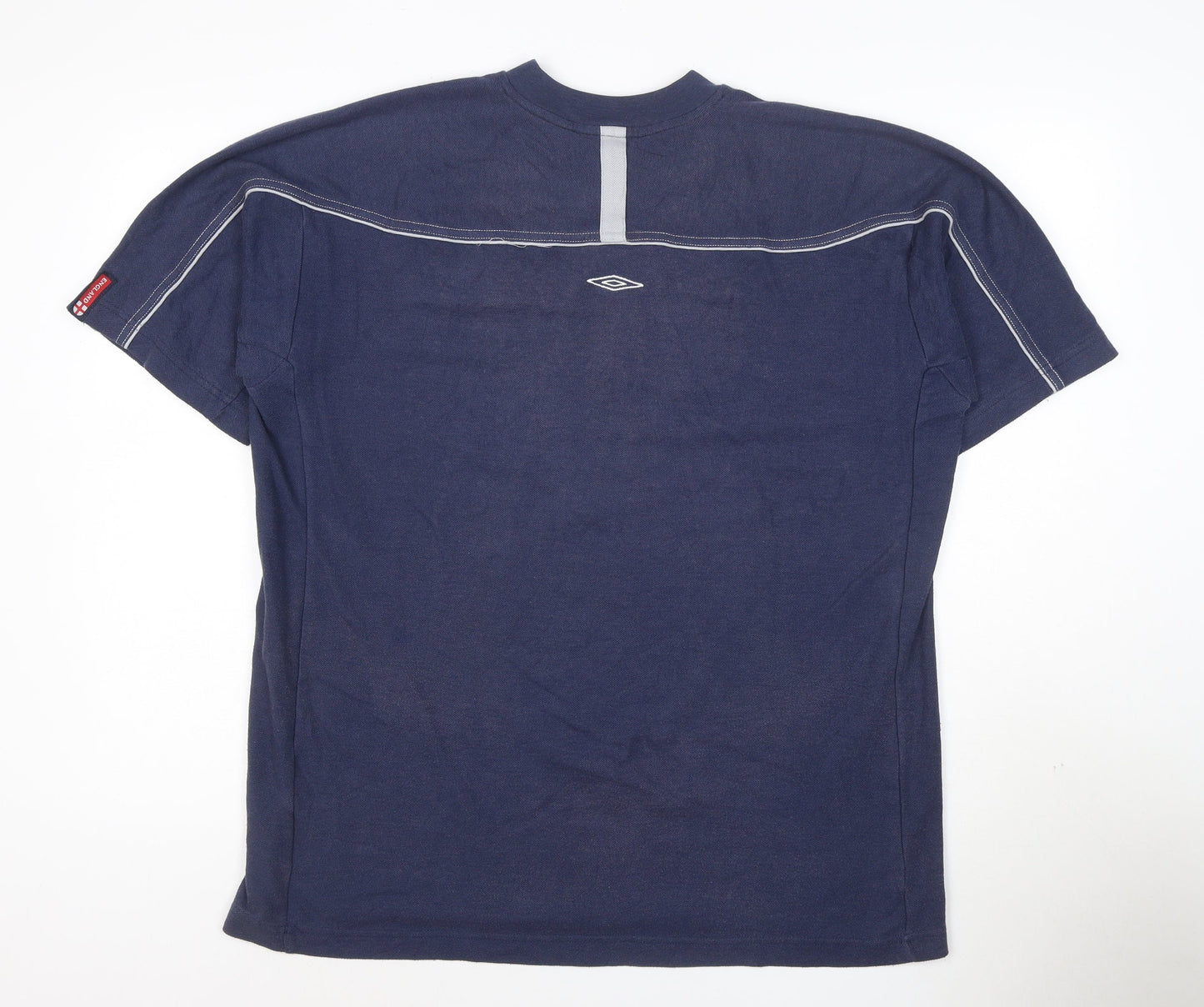 Umbro Men’s Blue England V-Neck Short Sleeve T-Shirt XL