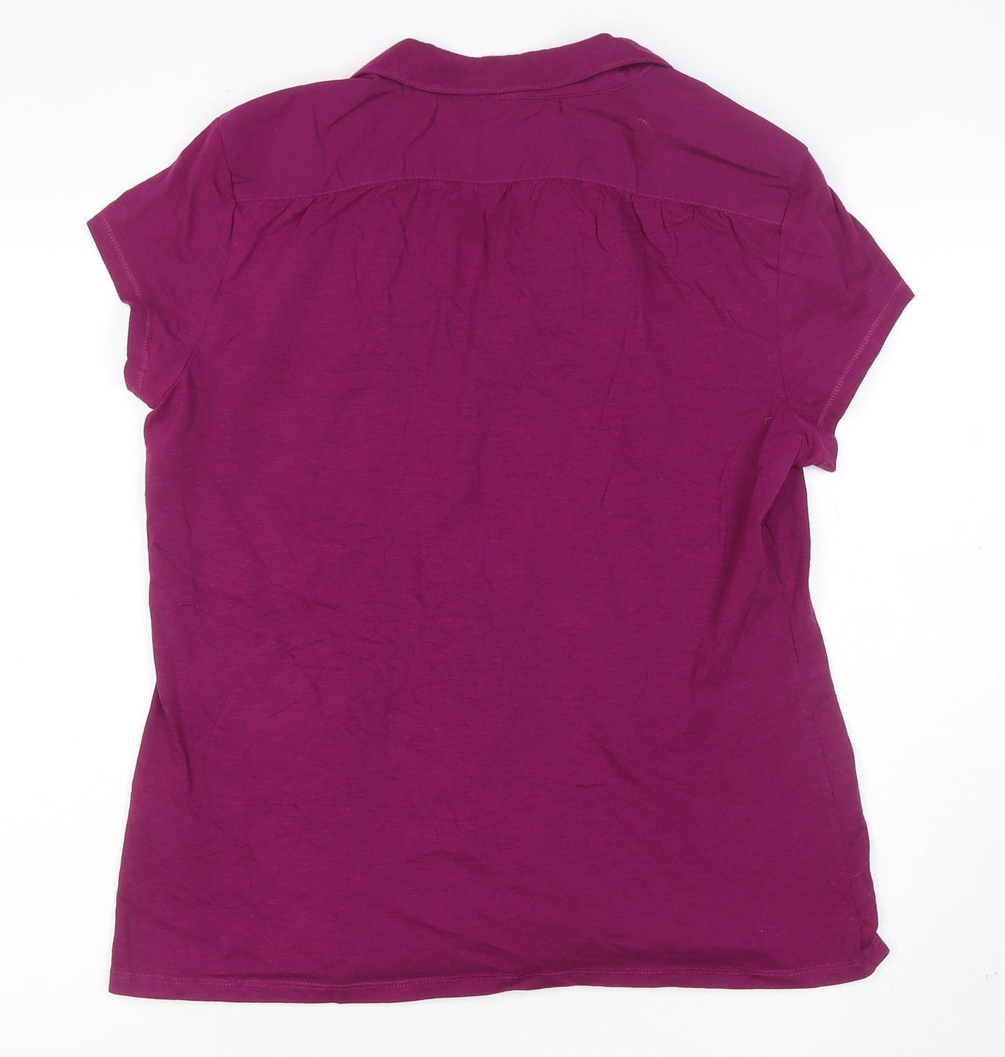 White Stuff Women's Purple Size 18 Cotton Button-Up Shirt