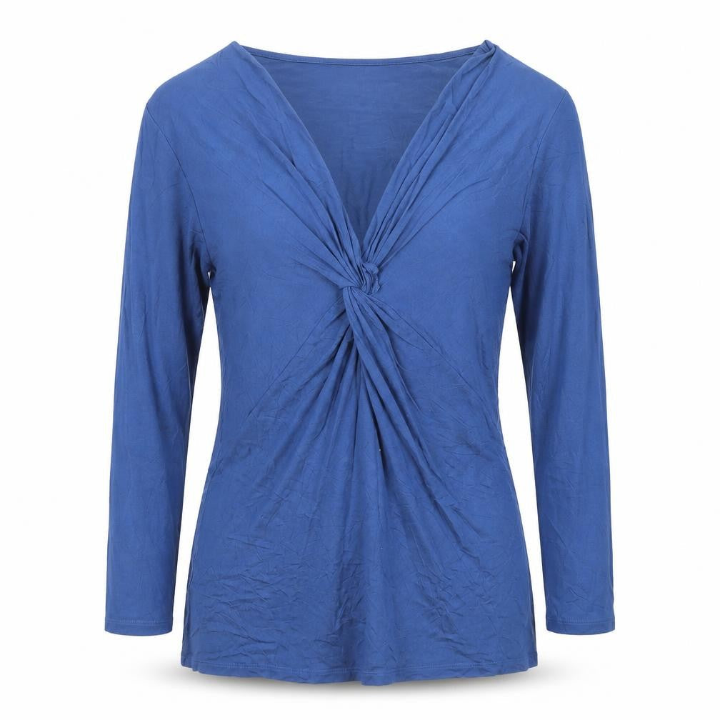 Jaeger Men’s Blue Long Sleeve V-Neck Stretch T-Shirt Size L
