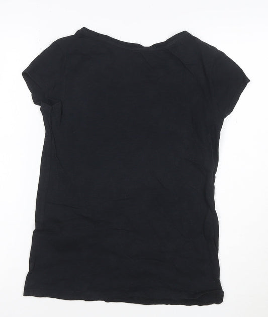 Lee Women's Black Cotton Short Sleeve Graphic T-Shirt Size S