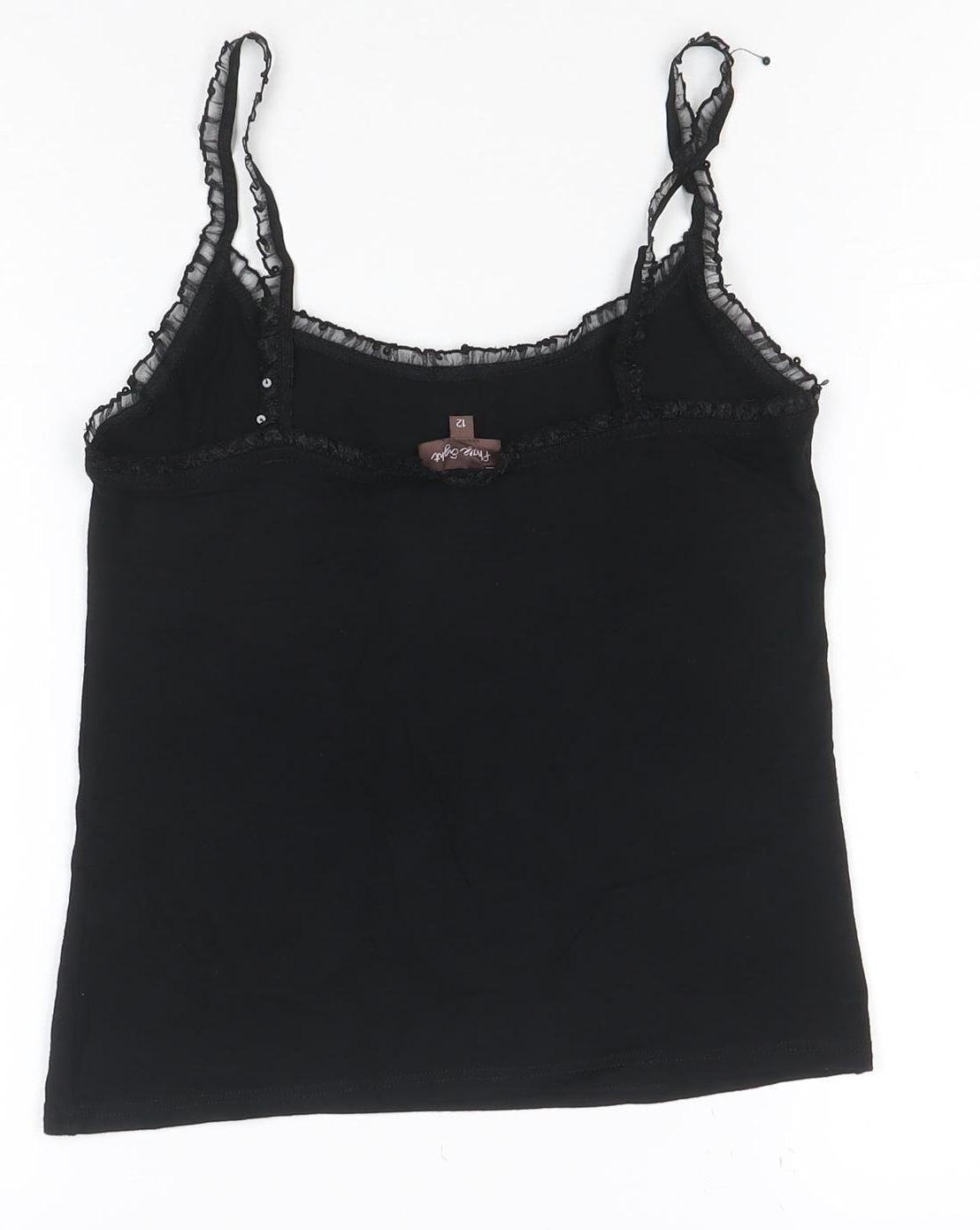 Phase Eight Women's Black Size 12 Camisole Viscose Top
