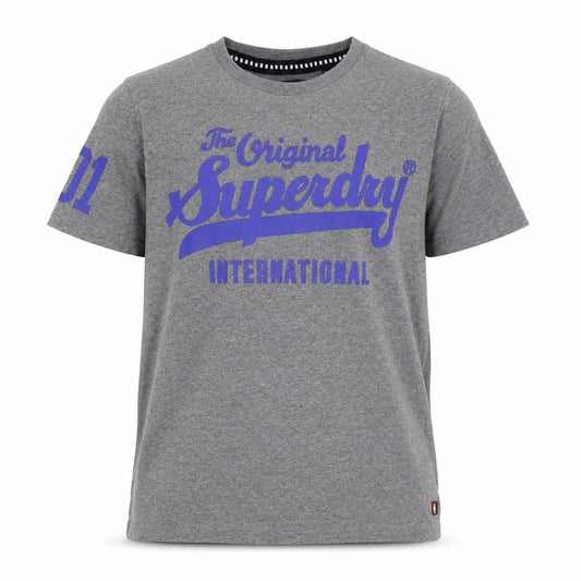 Superdry Men's Grey Short Sleeve Classic Fit Polo M