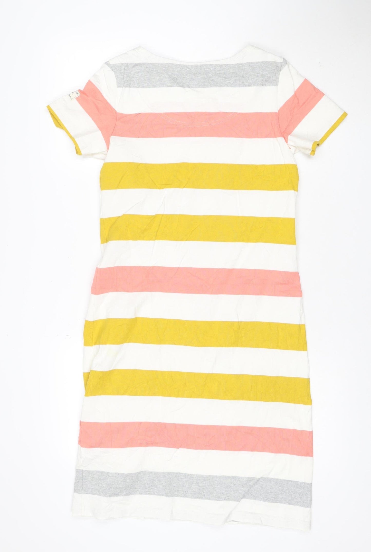 Joules Women's Multicoloured Striped Cotton T-Shirt Dress Size 10