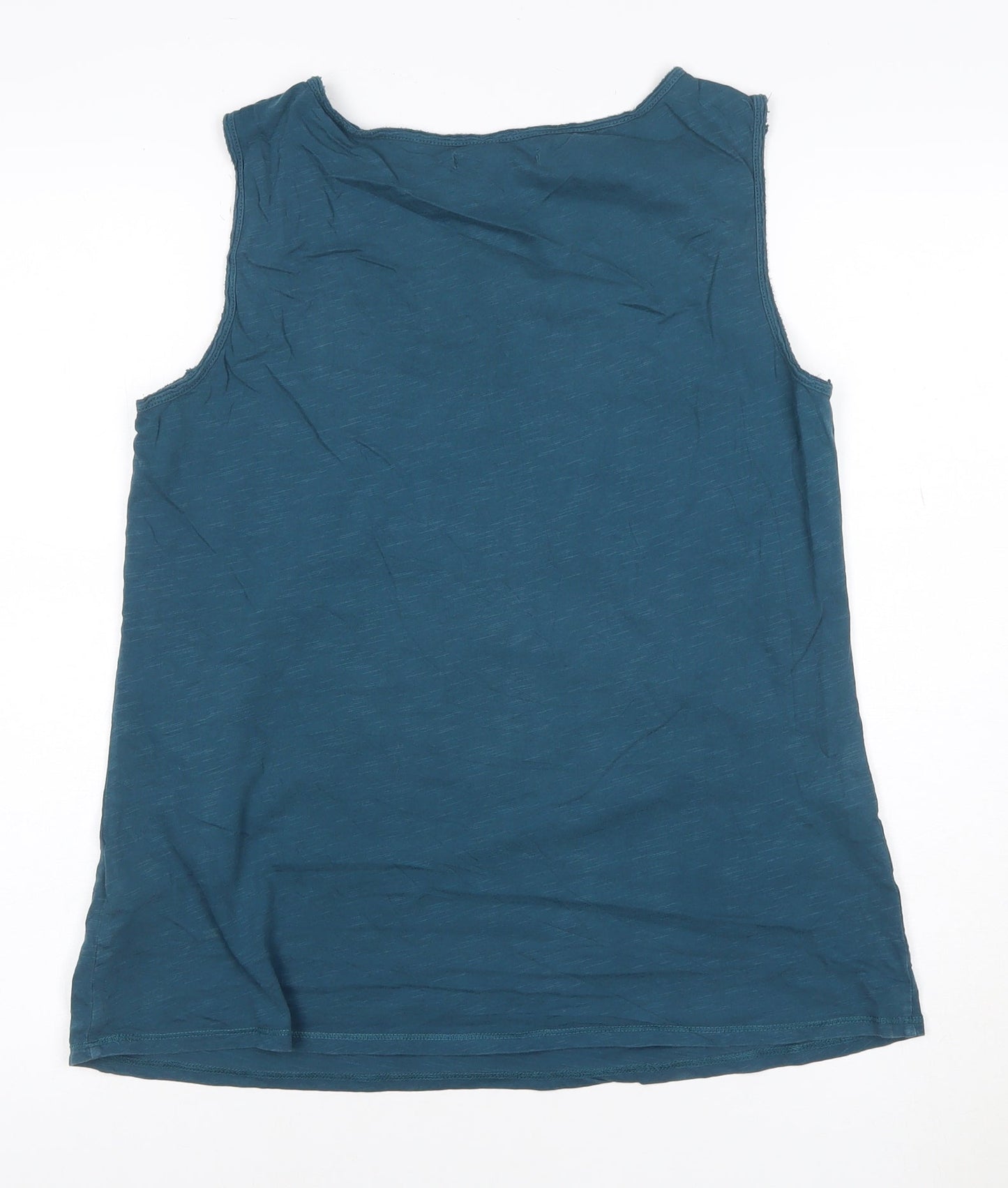 White Stuff Womens Blue V-Neck Sleeveless Cotton Top Size 12