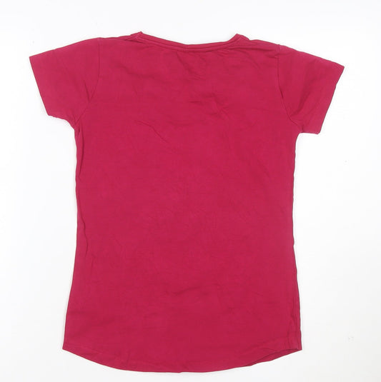 Mountain Warehouse Women's Pink UK6 Cotton Stretch Summer T-Shirt