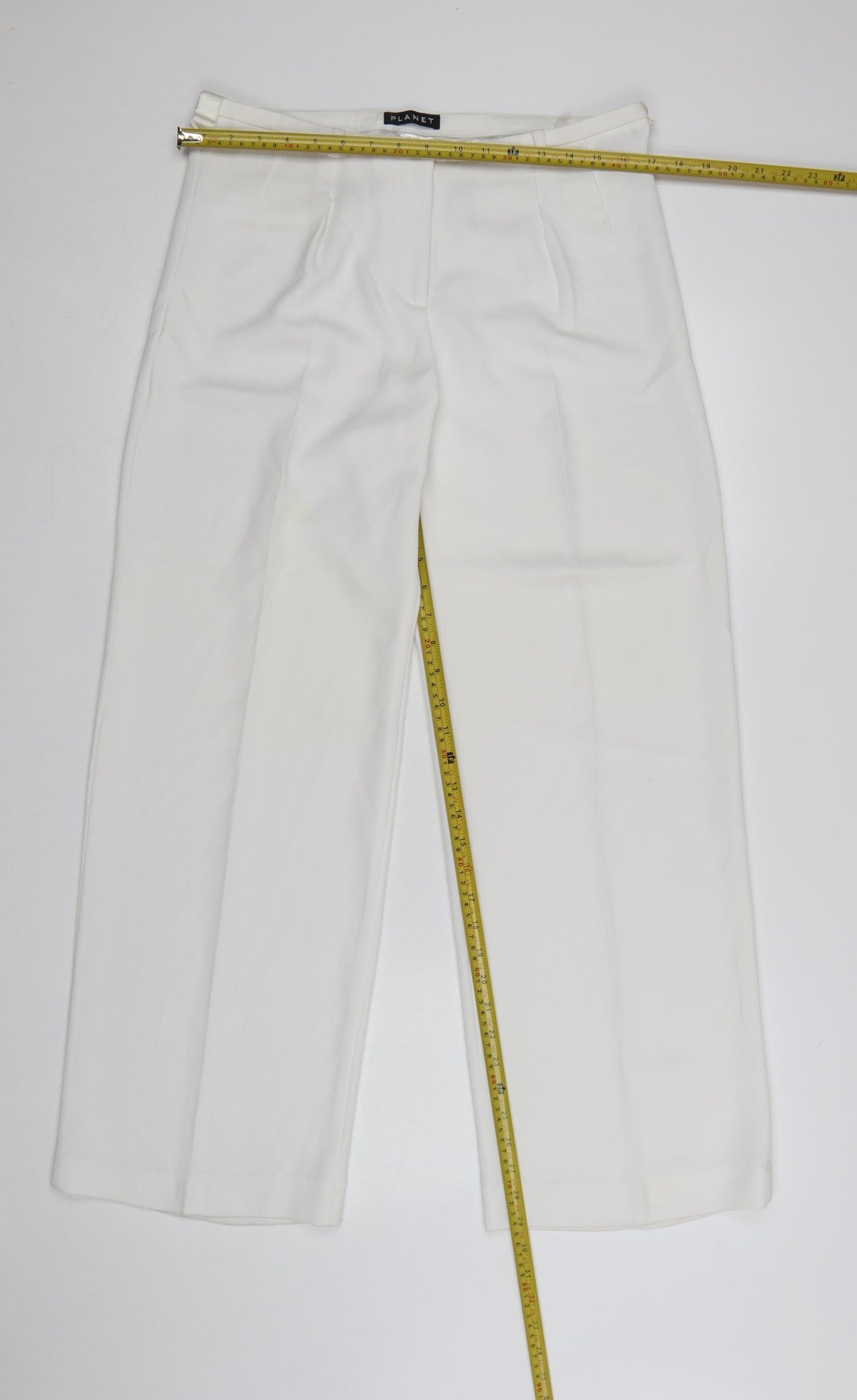 Planet Women White Size 12 Wide-Leg Dress Pants