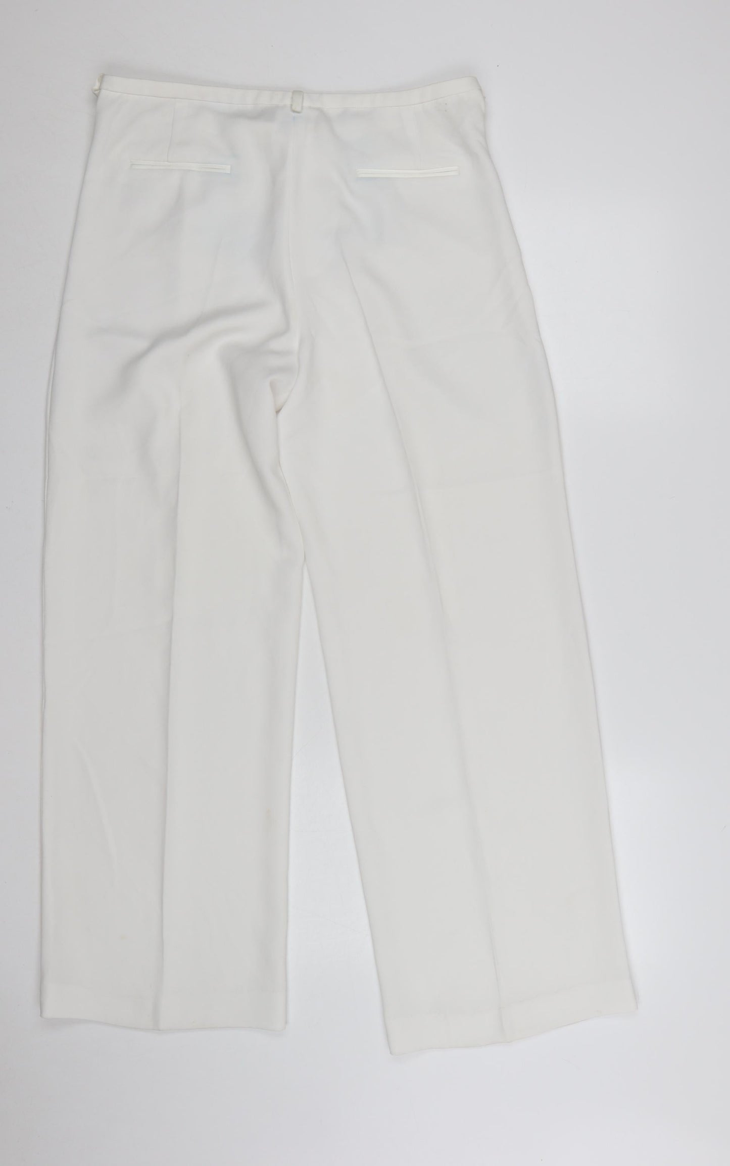 Planet Women White Size 12 Wide-Leg Dress Pants