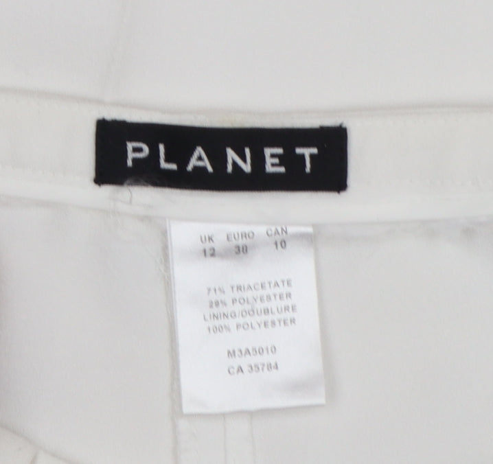 Planet Women White Size 12 Wide-Leg Dress Pants