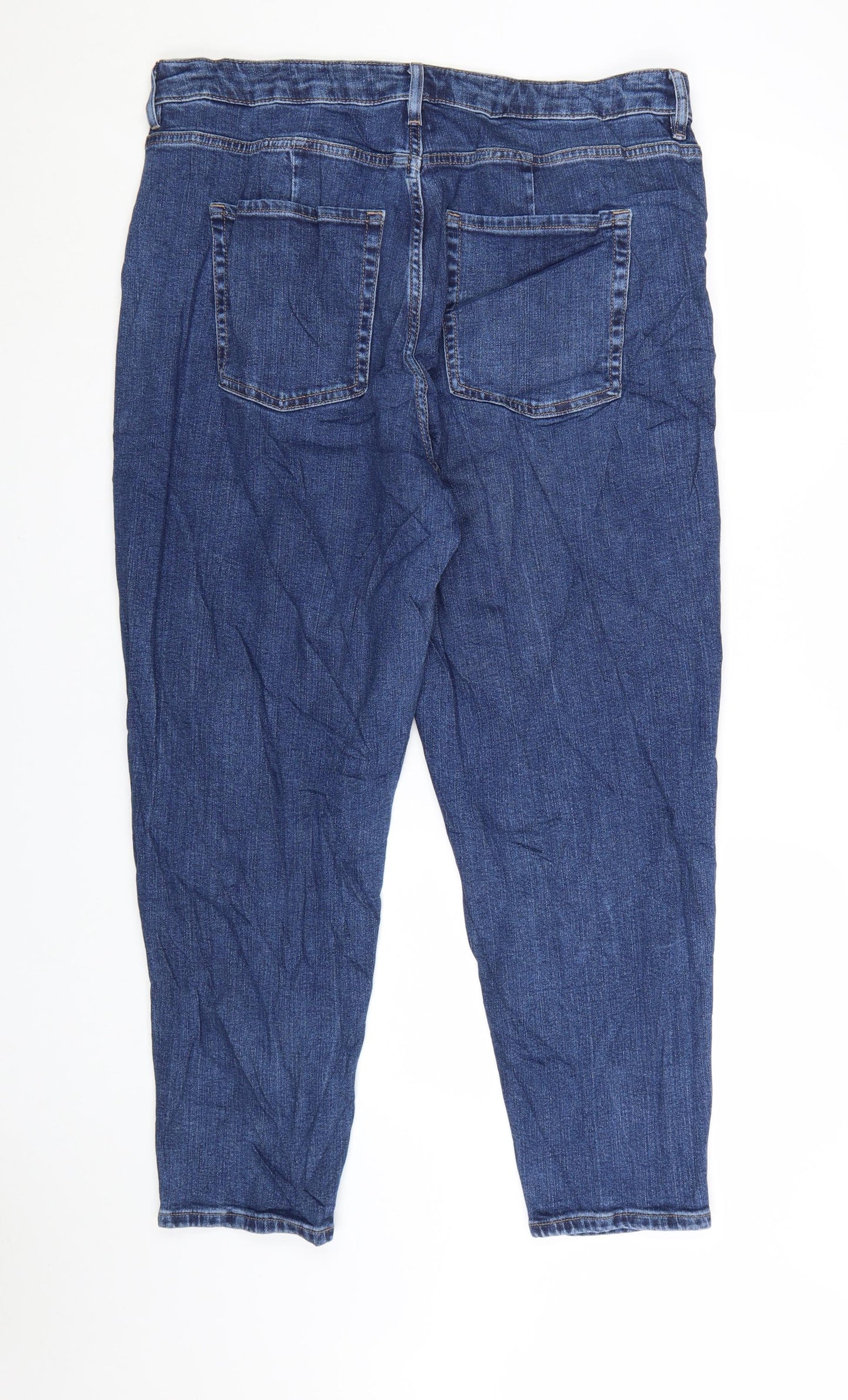 Marks and Spencer Women's Blue Size 18 Straight Leg Stretch Jeans