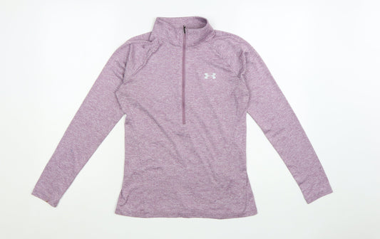 Under Armour Womens Purple 1/2 Zip Pullover Sweatshirt XS