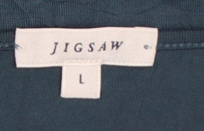 Jigsaw Women’s Blue Long Sleeve Cotton Jersey T-Shirt Size L