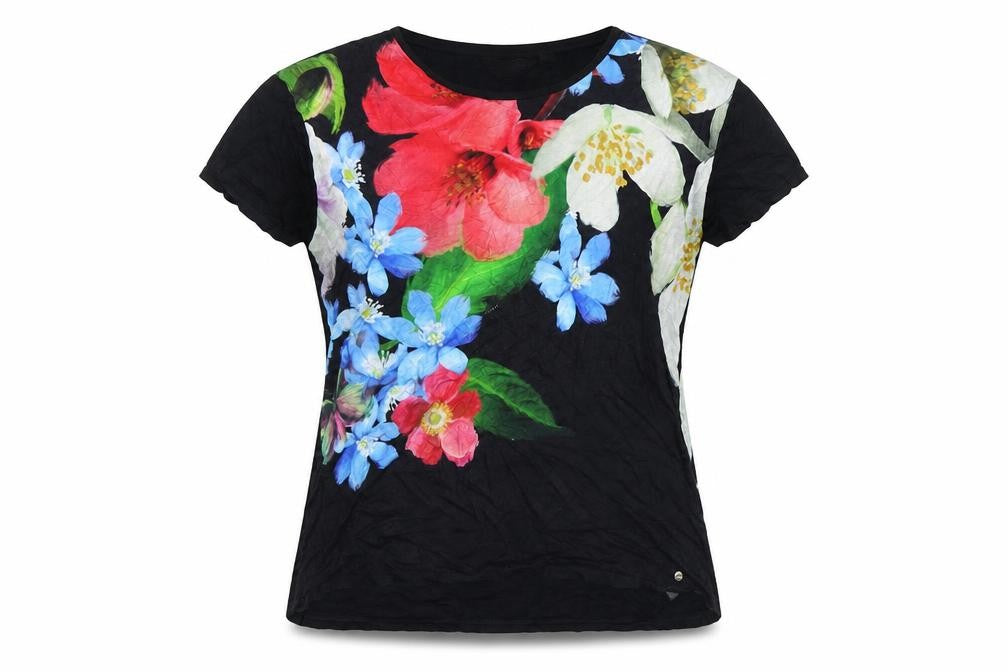 Ted Baker Women's Multicoloured Floral Viscose T-Shirt Size 14