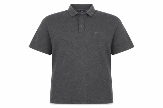 FILA Men’s Grey Cotton Polo Shirt Size L Classic Sports Style