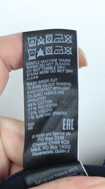 Marks and Spencer Women Blue Size 8 Straight Stretch Jeans