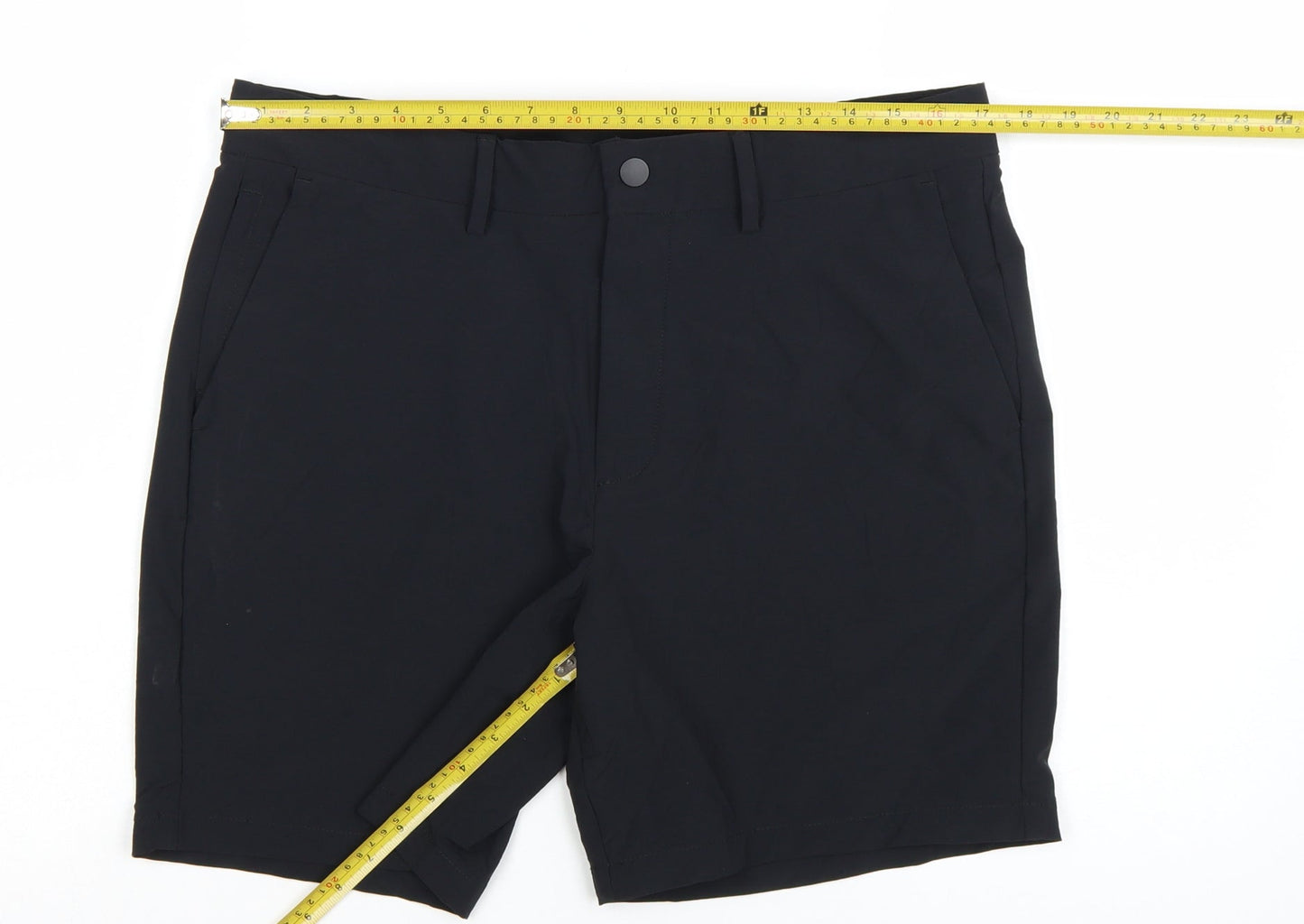 Marks and Spencer Men's Black 34 Chino Shorts Stretch Regular Fit