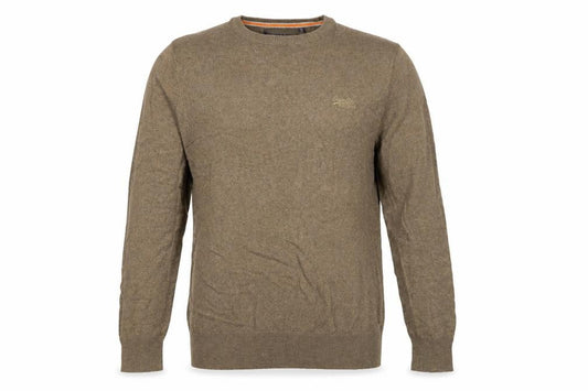 Superdry Men's Brown XL Crew Neck Premium Cotton Cashmere Jumper