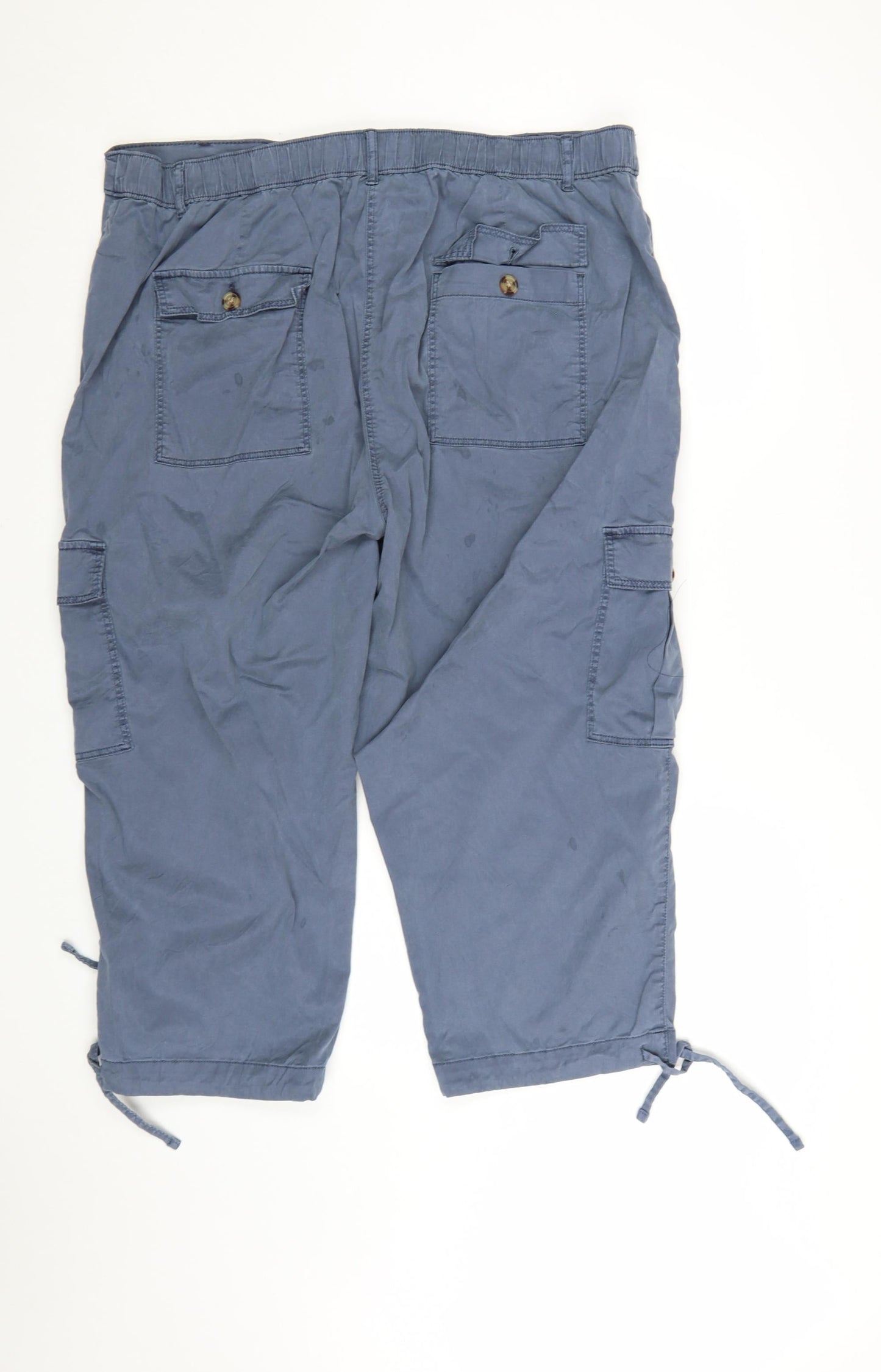 Marks and Spencer Womens Blue Size 22 Cargo Trousers