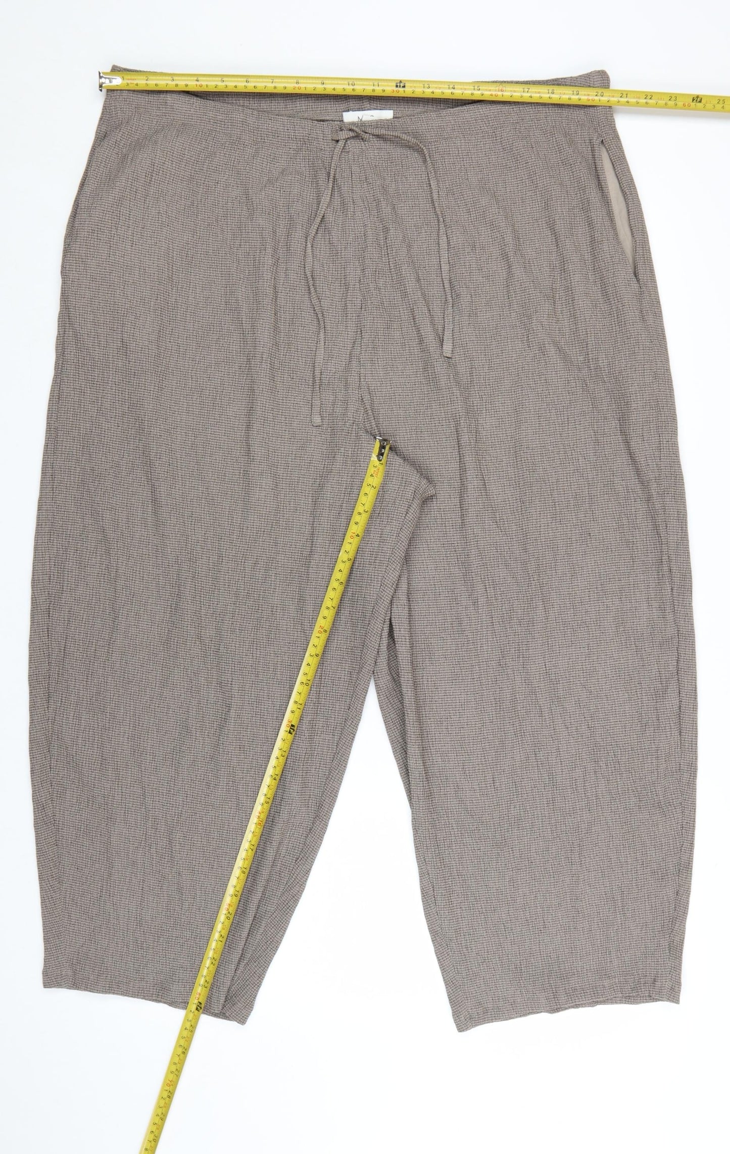 Marks and Spencer Women Brown Cropped Trousers Size 24 Short