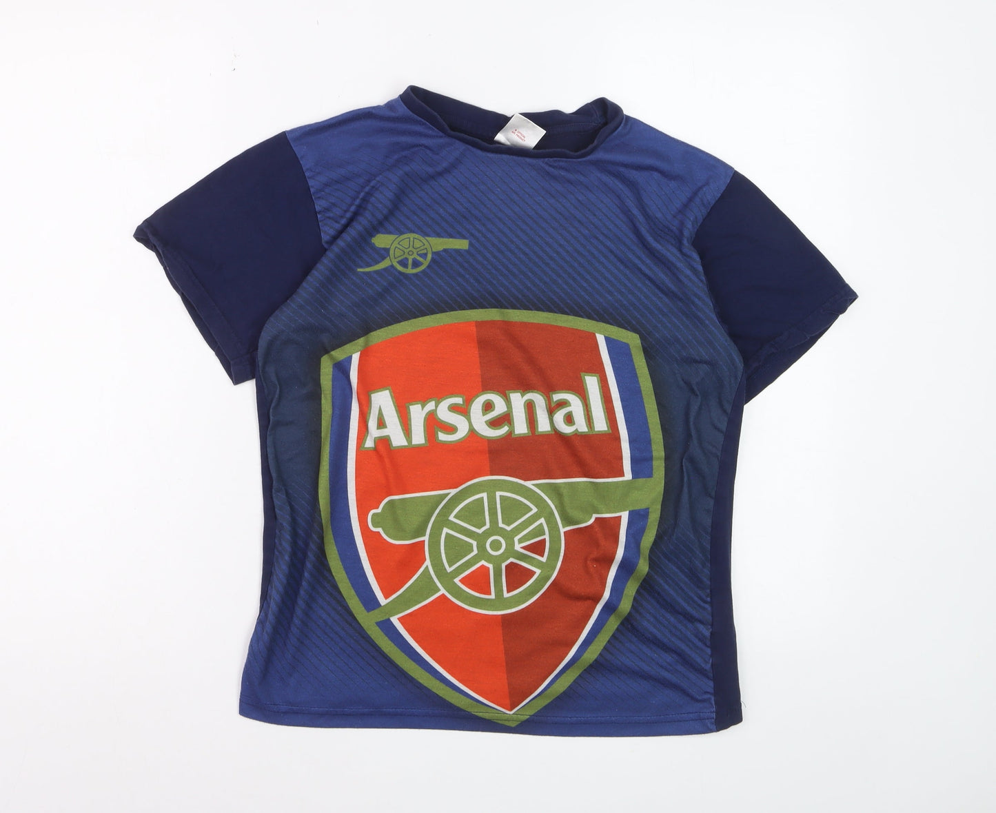 Arsenal Boys Blue Football T-Shirt 12-13 Years Short Sleeve Lightweight Top