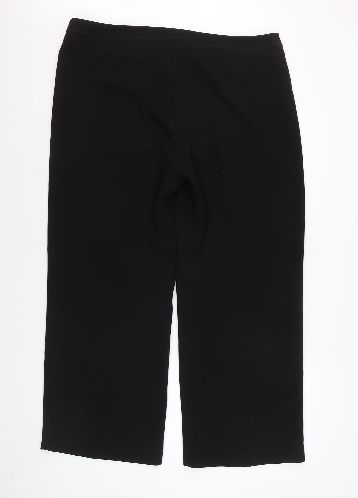Marks and Spencer Women's Black Size 18 Short Straight Leg Trousers