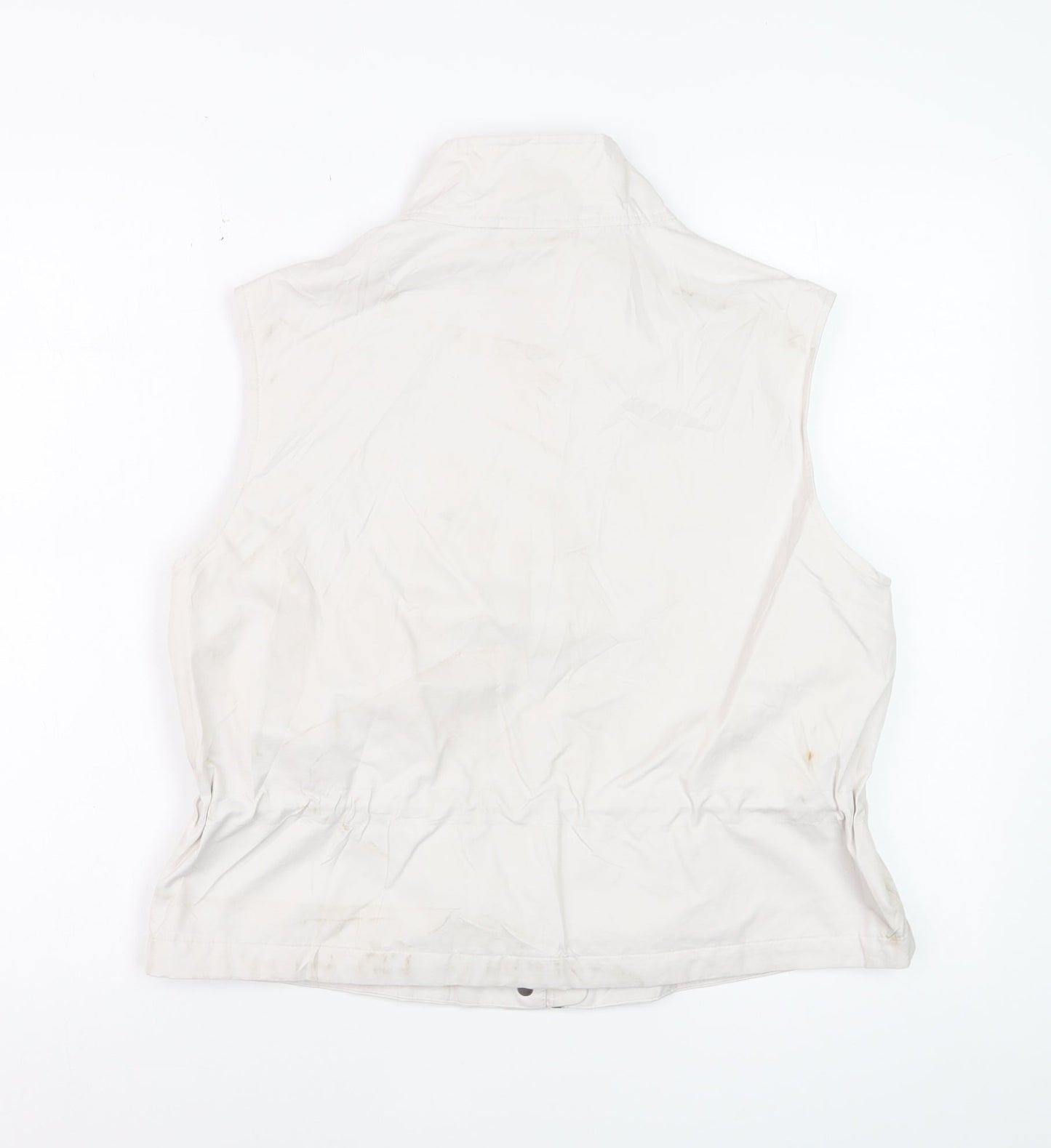 Marks and Spencer Women’s Ivory Cotton Blend Sleeveless Waistcoat Size 10