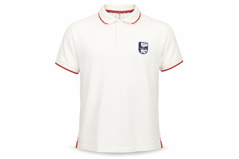 Team GB Men's Ivory Cotton Polo Shirt L Sports Collared Top