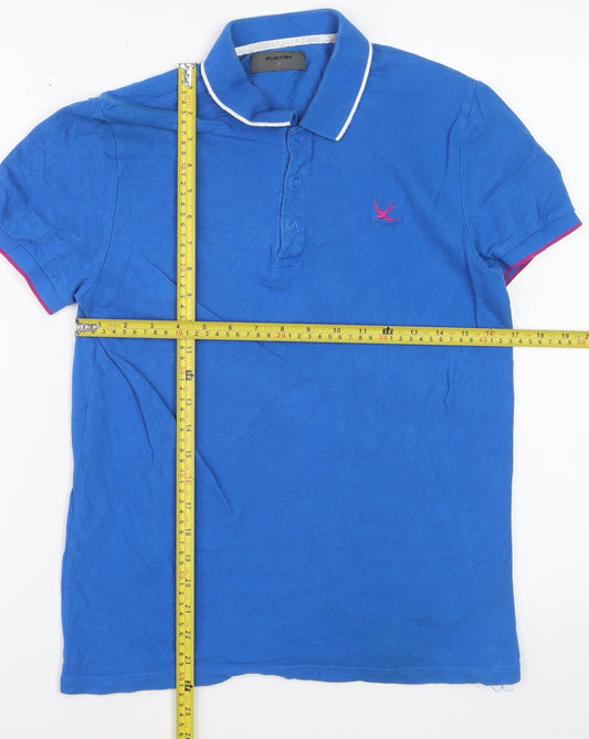 Burton Men's Blue Cotton Polo Shirt Size S Short Sleeve