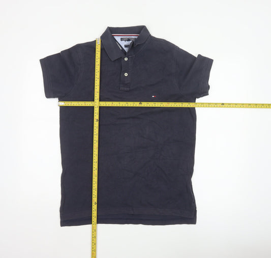 Tommy Hilfiger Men's Navy Blue Slim Fit Polo Shirt M