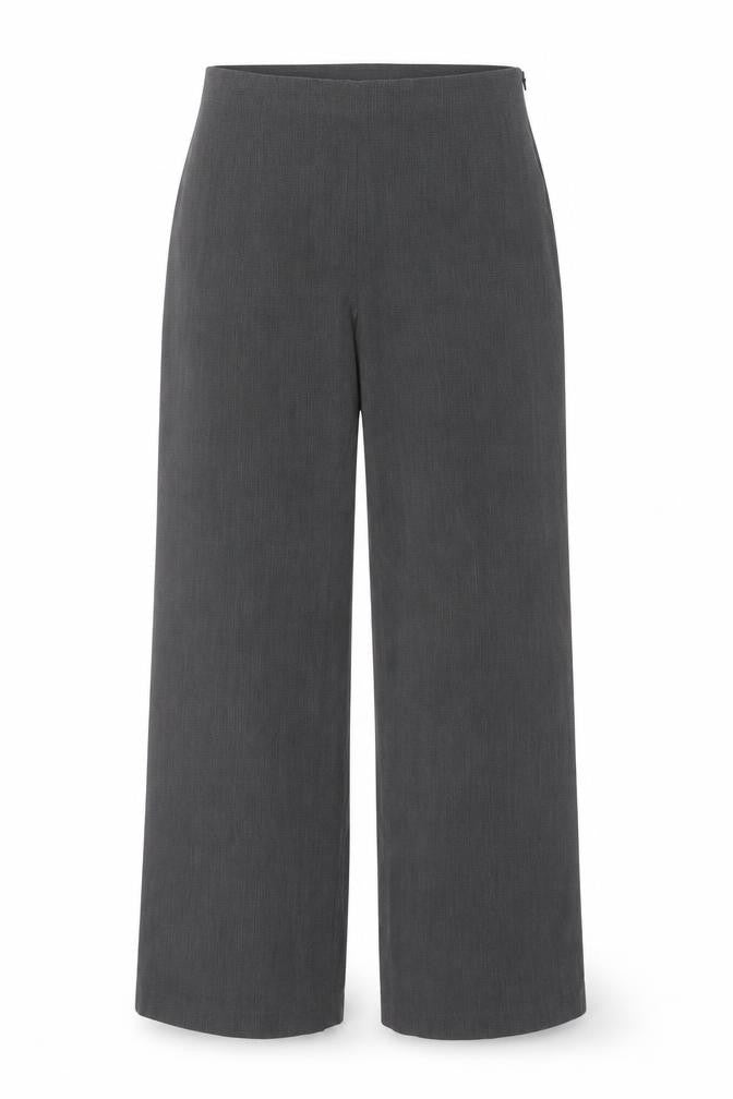 Next Women Grey Wide-Leg Dress Trousers Size 12 Regular