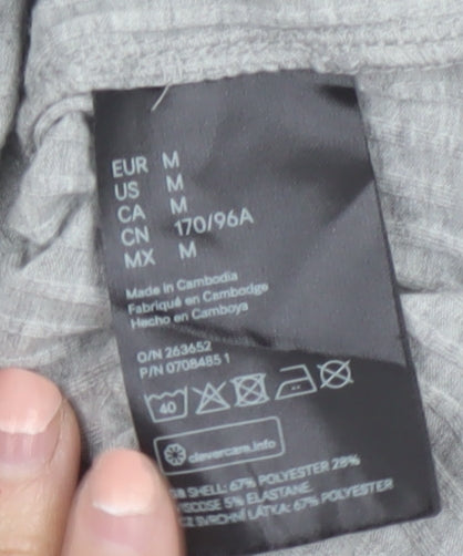 H&M Mama Grey Maternity Midi Tank Dress Size 12 Sleeveless Stretch