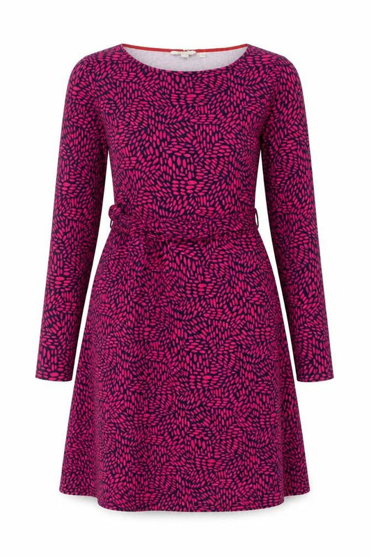 Boden Women’s Pink Geometric Jersey A-Line Dress UK 12R