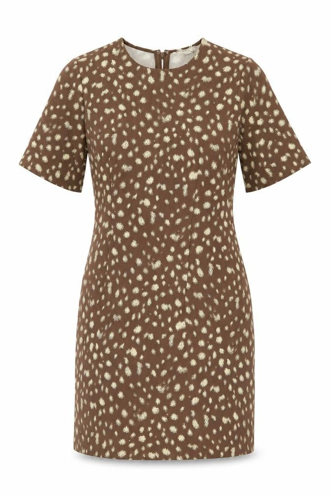Marks & Spencer Women's Brown Animal Print Shift Dress Size 10