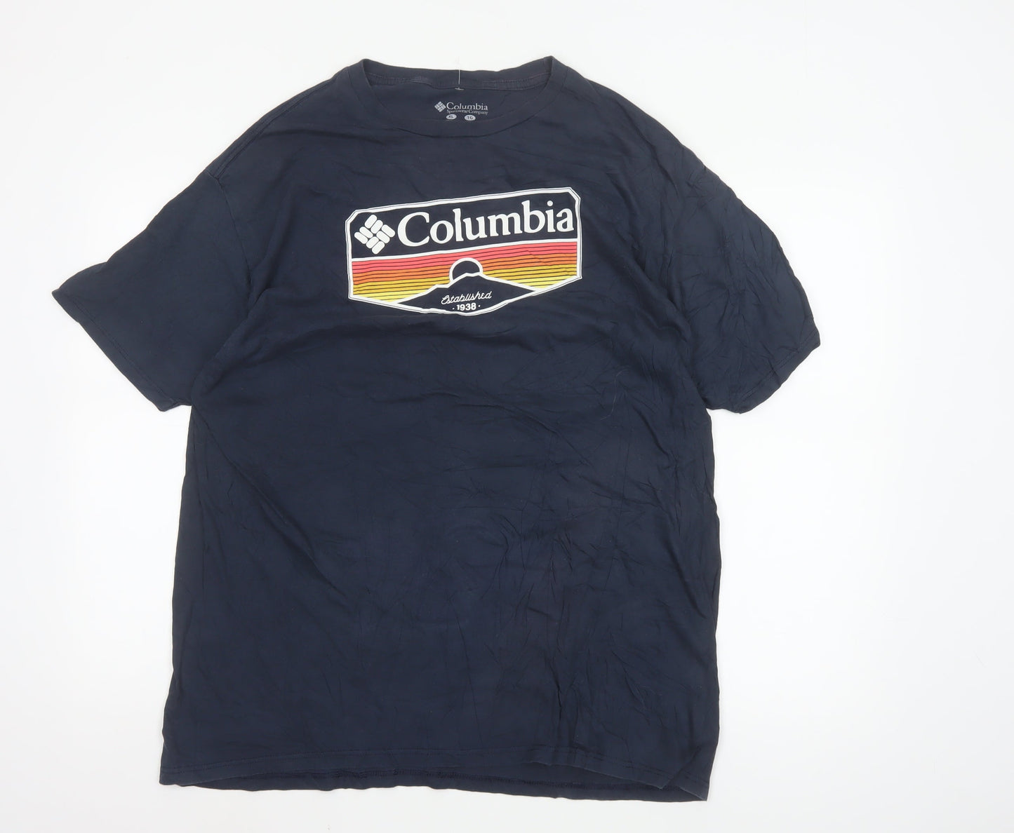 Columbia Men's Navy Blue XL Graphic Outdoor Cotton T-Shirt