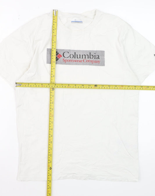 Columbia Sportswear Men's White Cotton Graphic T-Shirt Size S