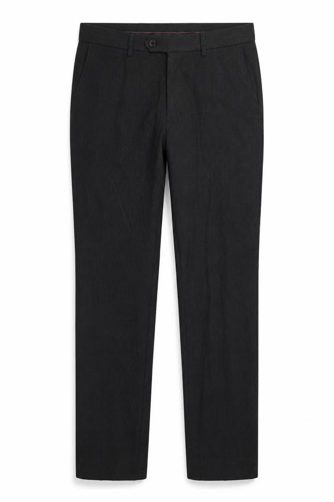 Next Men's Black 34x31 Regular Fit Dress Trousers