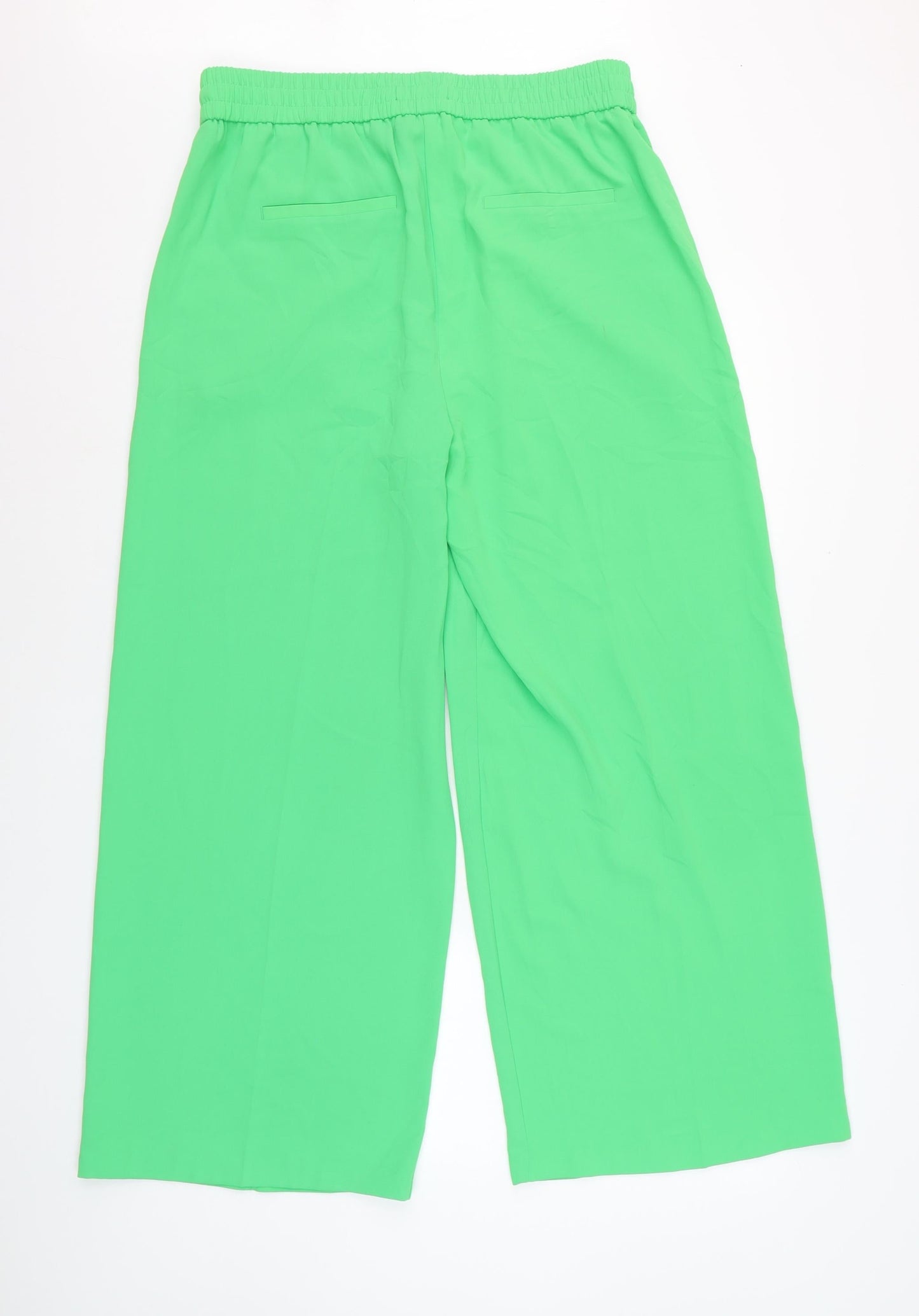 Marks and Spencer Women’s Green Wide-Leg Trousers Size 14 Short