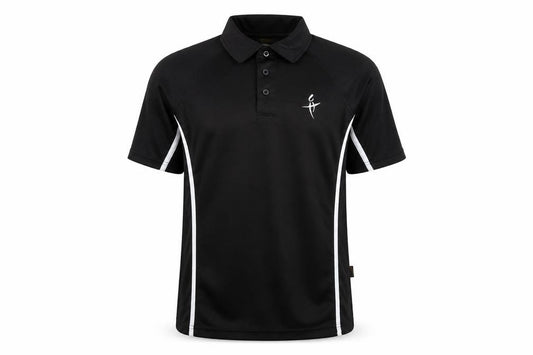 Falcon Men's Black Short Sleeve Sports Polo Shirt Size S