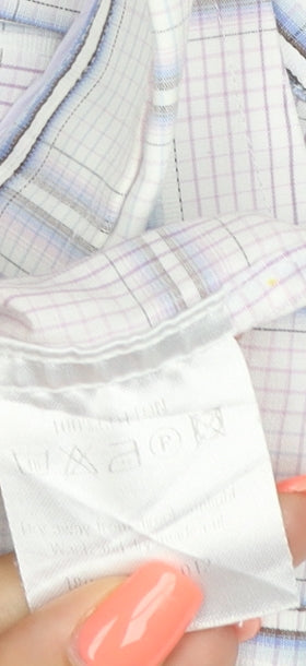 Racing Green Men's Multicoloured Check Cotton Short Sleeve Shirt L