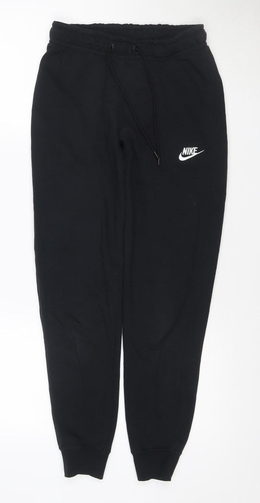 Nike Womens Black XS Jogger Sweatpants Cotton Blend Fleece Tapered Fit