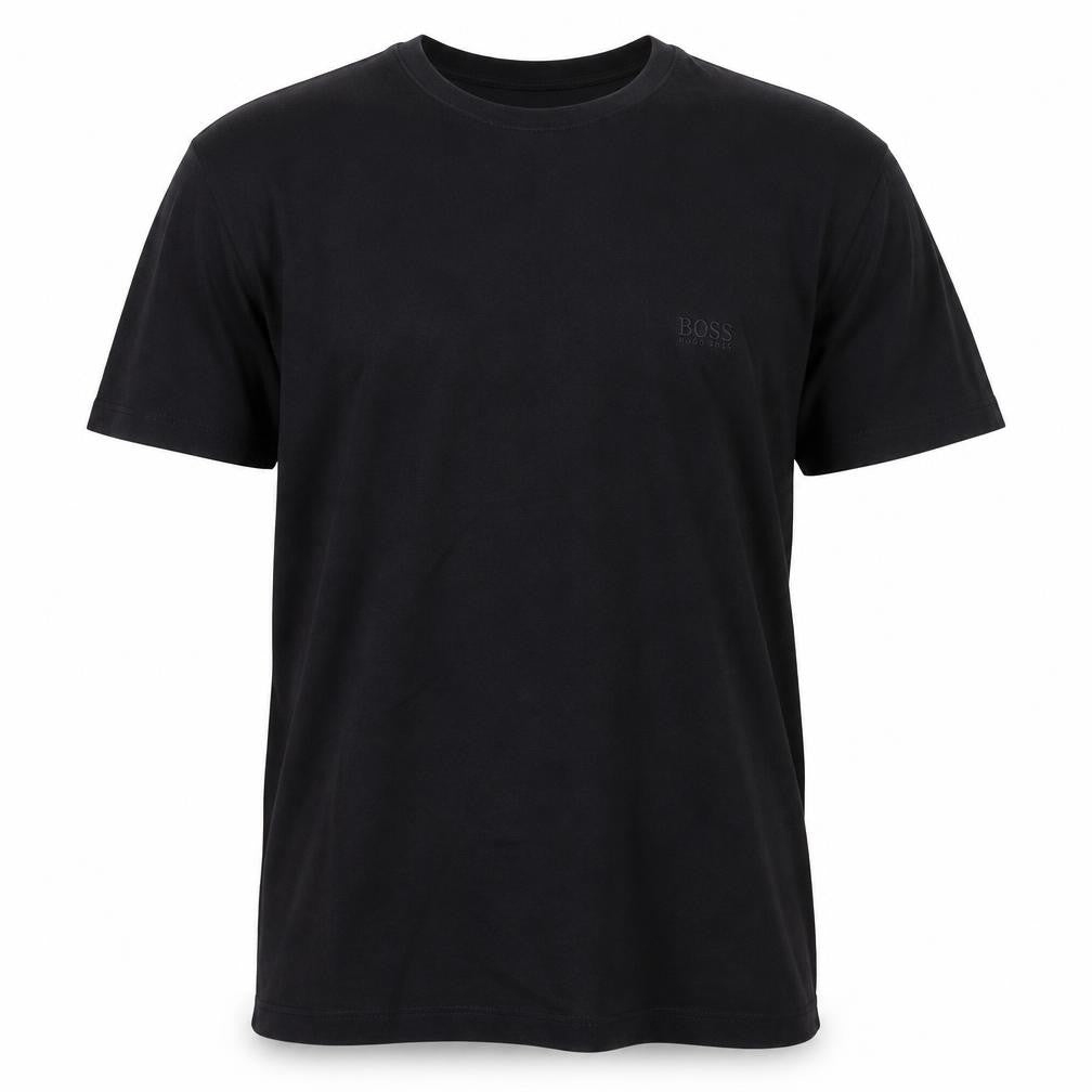 Hugo Boss Men's Black Cotton Crew Neck Short Sleeve T-Shirt L