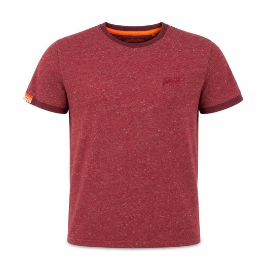 Superdry Men's Red Short Sleeve Crew Neck Cotton Blend T-Shirt Size S