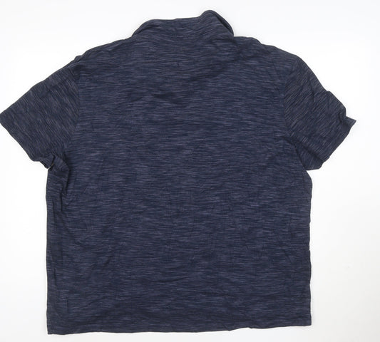 Tu Mens Navy Blue XXL Cotton Short Sleeve Polo Shirt